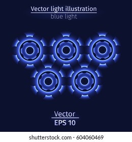 Light design round element accent mesh form particle