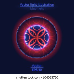 Light design round element accent mesh form particle