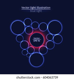 Light design round element accent mesh form particle