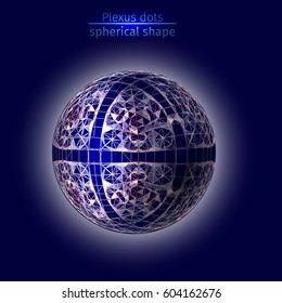 Light design round element accent mesh form particle star planet space