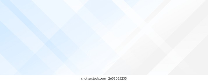 Plano de fundo de linha diagonal clara. Papel de parede de listras azul e branco abstrato. Modelo geométrico universal para negócios, médico, saúde, apresentação científica, rodapé, cabeçalho, cartaz, banner. Vetor
