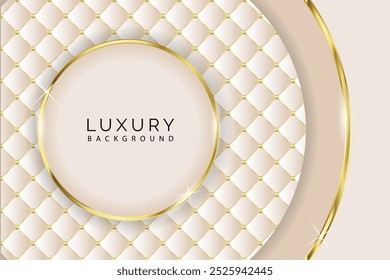 Fundo de luxo em forma de diamante claro com círculo dourado