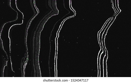 Light digital distortion on a dark background. Images of the TV screen in the absence of the correct quality television signal. Noise. Glitch abstract texture background. Vector illustration.