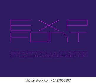 Light Digital font set in vector format