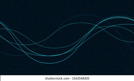 Light Digital Sound wave on technology background,Flowing concept,design for music studio and science,Vector Illustration.