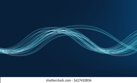 Light Digital Sound wave on technology background,Flowing concept,design for music studio and science,Vector Illustration.