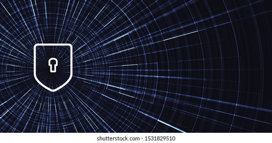 Light Digital Technology Shield Security,protection and connection Concept background design.vector illustration.
