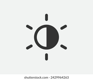 Light Dimmer Icon Line Flat Trendy Design. Stromlampe spart Energie.