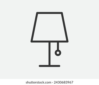 Light dimmer icon line flat trendy design. Electricity lamp saving energy sign.
