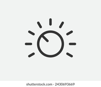 Light dimmer icon line flat trendy design. Electricity lamp saving energy sign.