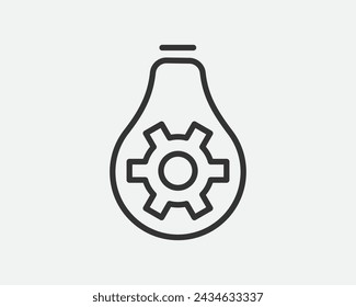 Light dimmer icon line flat trendy design. Electricity lamp saving energy sign.