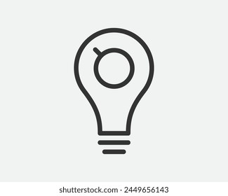 Light Dimmer Icon Line Trendy Design. Stromlampe spart Energie. Schwarz-Weiß-Flat-Stil.