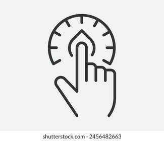 Línea de icono de atenuador ligero diseño de moda. Señal de ahorro de energía de la lámpara de electricidad. Estilo plano en blanco y negro.
