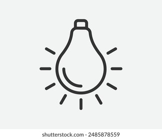 Línea de icono de atenuador ligero diseño de moda. Señal de ahorro de energía de la lámpara de electricidad. Estilo plano en blanco y negro.