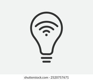 Light dimmer icon line trendy design. Electricity lamp saving energy sign. Black and white flat style.