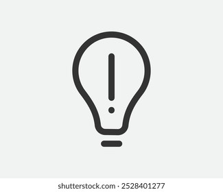 Luz dimmer ícone linha de design moderno. Sinal de economia de energia da lâmpada de eletricidade. Estilo plano preto e branco.