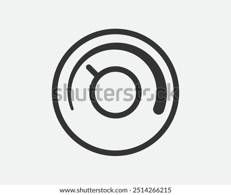 Light dimmer icon line trendy design. Electricity lamp saving energy sign. Black and white flat style.