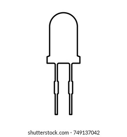 Light diode black icon .