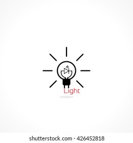 light. Diode Lamp line icon on white background