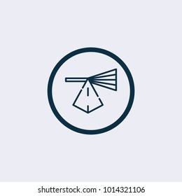 Light dispersion refraction simple icon