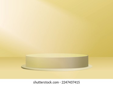 Escena abstracta del producto de visualización de luz con vector de fondo del cilindro 3d