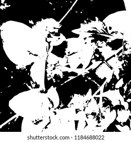 Light Distressed Background. Ink Print Distress Background. Grunge Texture. Vector.