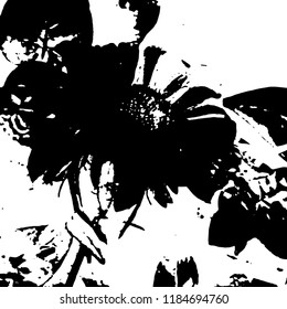 Light Distressed Background. Ink Print Distress Background. Grunge Texture. Vector.