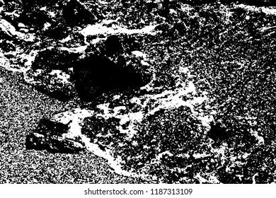 Light Distressed Background. Ink Print Distress Background. Grunge Texture. Vector.