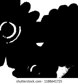 Light Distressed Background. Ink Print Distress Background. Grunge Texture. Vector.