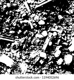 Light Distressed Background. Ink Print Distress Background. Grunge Texture. Vector.