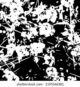 Light Distressed Background. Ink Print Distress Background. Grunge Texture. Vector.