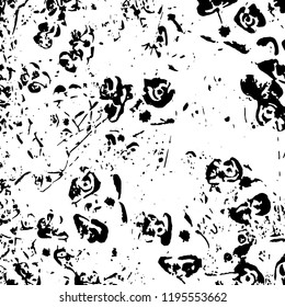 Light Distressed Background. Ink Print Distress Background. Grunge Texture. Vector.