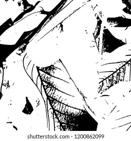 Light Distressed Background. Ink Print Distress Background. Grunge Texture. Vector.