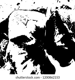 Light Distressed Background. Ink Print Distress Background. Grunge Texture. Vector.