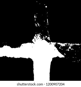Light Distressed Background. Ink Print Distress Background. Grunge Texture. Vector.