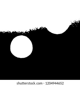 Light Distressed Background. Ink Print Distress Background. Grunge Texture. Vector.