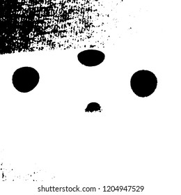 Light Distressed Background. Ink Print Distress Background. Grunge Texture. Vector.
