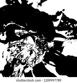 Light Distressed Background. Ink Print Distress Background. Grunge Texture. Vector.