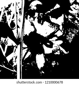 Light Distressed Background. Ink Print Distress Background. Grunge Texture. Vector.