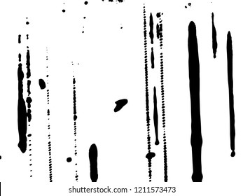 Light Distressed Background. Ink Print Distress Background. Grunge Texture. Simple abstract black and white drawing. Expressive drawing. Abstract Overlay Texture. 