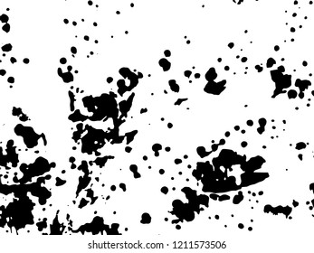 Light Distressed Background. Ink Print Distress Background. Grunge Texture. Simple abstract black and white drawing. Expressive drawing. Abstract Overlay Texture. 