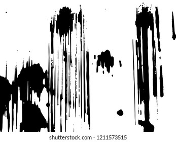 Light Distressed Background. Ink Print Distress Background. Grunge Texture. Simple abstract black and white drawing. Expressive drawing. Abstract Overlay Texture. 