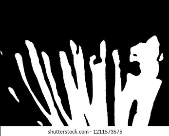 Light Distressed Background. Ink Print Distress Background. Grunge Texture. Simple abstract black and white drawing. Expressive drawing. Abstract Overlay Texture. 