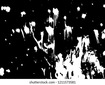 Light Distressed Background. Ink Print Distress Background. Grunge Texture. Simple abstract black and white drawing. Expressive drawing. Abstract Overlay Texture. 