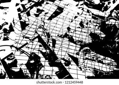 Light Distressed Background. Ink Print Distress Background. Grunge Texture. Vector.