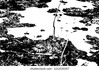 Light Distressed Background. Ink Print Distress Background. Grunge Texture. Vector.