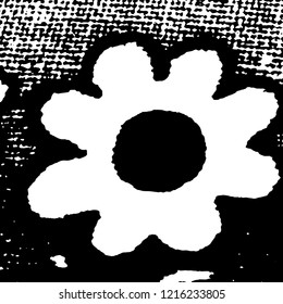 Light Distressed Background. Ink Print Distress Background. Grunge Texture. Vector.