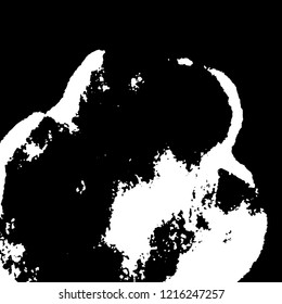 Light Distressed Background. Ink Print Distress Background. Grunge Texture. Vector.