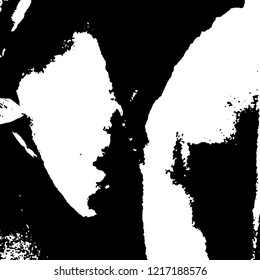 Light Distressed Background. Ink Print Distress Background. Grunge Texture. Vector.