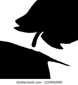 Light Distressed Background. Ink Print Distress Background. Grunge Texture. Vector.